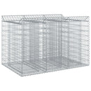 vidaXL Gabion emelt ágy 2 pcs Ezüst