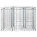 vidaXL Gabion emelt ágy 2 pcs Ezüst
