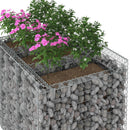 vidaXL Gabion emelt ágy 2 pcs Ezüst