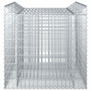 vidaXL Gabion emelt ágy 2 pcs Ezüst