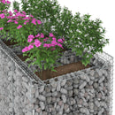 vidaXL Gabion emelt ágy 2 pcs Ezüst