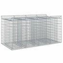 vidaXL Gabion emelt ágy 2 pcs Ezüst