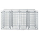 vidaXL Gabion emelt ágy 2 pcs Ezüst