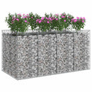 vidaXL Gabion emelt ágy 2 pcs Ezüst