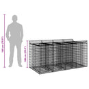 vidaXL Gabion emelt ágy 2 pcs Ezüst