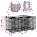 vidaXL Gabion emelt ágy 2 pcs Ezüst