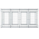 vidaXL Gabion emelt ágy 2 pcs Ezüst