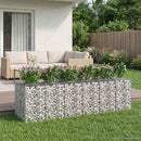 vidaXL Gabion emelt ágy 3 pcs Ezüst