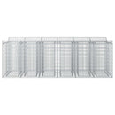 vidaXL Gabion emelt ágy 3 pcs Ezüst