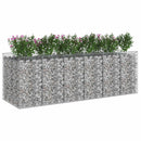 vidaXL Gabion emelt ágy 3 pcs Ezüst