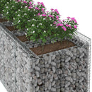 vidaXL Gabion emelt ágy 3 pcs Ezüst