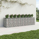 vidaXL Gabion emelt ágy 4 pcs Ezüst