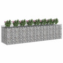 vidaXL Gabion emelt ágy 4 pcs Ezüst