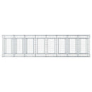 vidaXL Gabion emelt ágy 4 pcs Ezüst