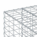 vidaXL Gabion emelt ágy 2 pcs Ezüst 260 x 60 x 55 cm Horganyzott acél