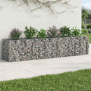 vidaXL Gabion emelt ágy 2 pcs Ezüst 260 x 60 x 55 cm Horganyzott acél