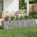 vidaXL Gabion emelt ágy 2 pcs Ezüst 260 x 60 x 55 cm Horganyzott acél
