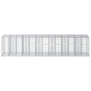 vidaXL Gabion emelt ágy 2 pcs Ezüst 260 x 60 x 55 cm Horganyzott acél