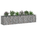 vidaXL Gabion emelt ágy 2 pcs Ezüst 260 x 60 x 55 cm Horganyzott acél