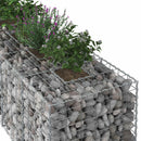 vidaXL Gabion emelt ágy 2 pcs Ezüst 260 x 60 x 55 cm Horganyzott acél