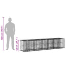 vidaXL Gabion emelt ágy 2 pcs Ezüst 260 x 60 x 55 cm Horganyzott acél