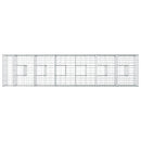 vidaXL Gabion emelt ágy 2 pcs Ezüst 260 x 60 x 55 cm Horganyzott acél