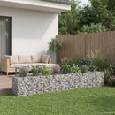 vidaXL Gabion emelt ágy 2 pcs Ezüst 340 x 60 x 55 cm Horganyzott acél