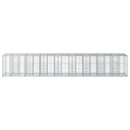 vidaXL Gabion emelt ágy 2 pcs Ezüst 340 x 60 x 55 cm Horganyzott acél