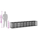 vidaXL Gabion emelt ágy 2 pcs Ezüst 340 x 60 x 55 cm Horganyzott acél