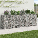 vidaXL Gabion emelt ágy 2 pcs Ezüst 250 x 50 x 80 cm Horganyzott acél