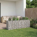 vidaXL Gabion emelt ágy 2 pcs Ezüst 250 x 50 x 80 cm Horganyzott acél