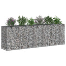vidaXL Gabion emelt ágy 2 pcs Ezüst 250 x 50 x 80 cm Horganyzott acél