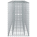 vidaXL Gabion emelt ágy 2 pcs Ezüst 250 x 50 x 80 cm Horganyzott acél