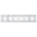 vidaXL Gabion emelt ágy 2 pcs Ezüst 250 x 50 x 80 cm Horganyzott acél