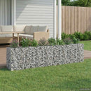 vidaXL Gabion emelt ágy 2 pcs Ezüst 330 x 50 x 80 cm Horganyzott acél