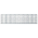vidaXL Gabion emelt ágy 2 pcs Ezüst 330 x 50 x 80 cm Horganyzott acél