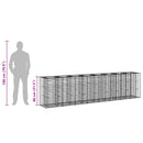vidaXL Gabion emelt ágy 2 pcs Ezüst 330 x 50 x 80 cm Horganyzott acél