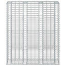 vidaXL Gabion emelt ágy 2 pcs Ezüst 130 x 50 x 150 cm Horganyzott acél