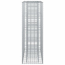 vidaXL Gabion emelt ágy 2 pcs Ezüst 130 x 50 x 150 cm Horganyzott acél