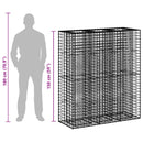 vidaXL Gabion emelt ágy 2 pcs Ezüst 130 x 50 x 150 cm Horganyzott acél