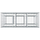 vidaXL Gabion emelt ágy 2 pcs Ezüst 130 x 50 x 150 cm Horganyzott acél