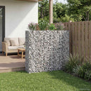vidaXL Gabion emelt ágy 2 pcs Ezüst 170 x 50 x 150 cm Horganyzott acél