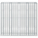 vidaXL Gabion emelt ágy 2 pcs Ezüst 170 x 50 x 150 cm Horganyzott acél