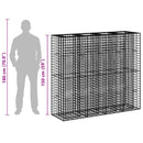 vidaXL Gabion emelt ágy 2 pcs Ezüst 170 x 50 x 150 cm Horganyzott acél