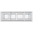 vidaXL Gabion emelt ágy 2 pcs Ezüst 170 x 50 x 150 cm Horganyzott acél