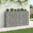 vidaXL Gabion emelt ágy 3 pcs Ezüst 250 x 50 x 150 cm Horganyzott acél