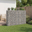 vidaXL Gabion emelt ágy 3 pcs Ezüst 250 x 50 x 150 cm Horganyzott acél
