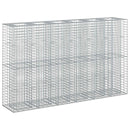 vidaXL Gabion emelt ágy 3 pcs Ezüst 250 x 50 x 150 cm Horganyzott acél