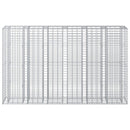 vidaXL Gabion emelt ágy 3 pcs Ezüst 250 x 50 x 150 cm Horganyzott acél
