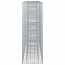 vidaXL Gabion emelt ágy 3 pcs Ezüst 250 x 50 x 150 cm Horganyzott acél